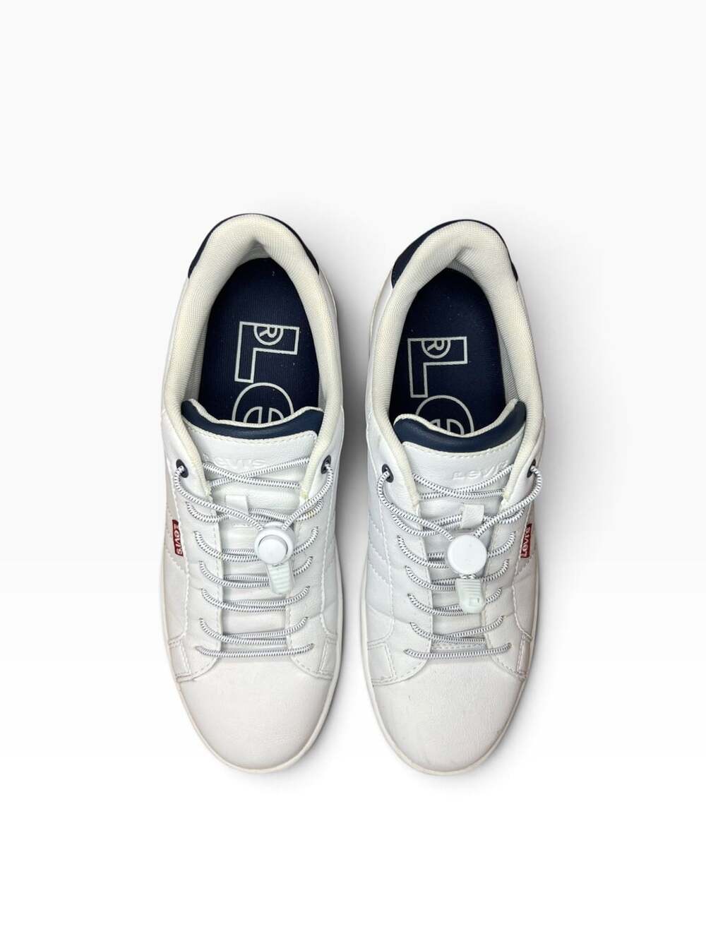 Levi's Men's Carson Synthetic Leather Casual Sneaker White Navy Red
